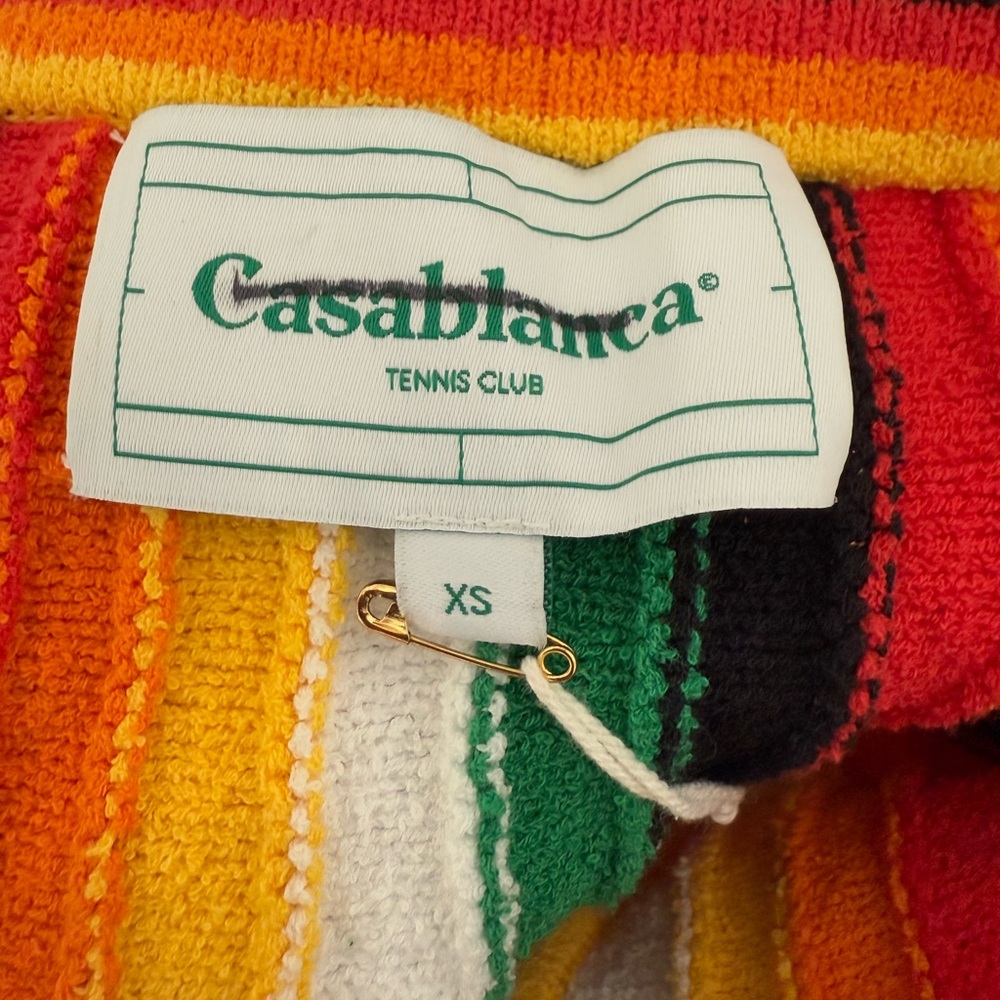 Casablanca Striped Cotton Towelling Skirt - Picture 7 of 9